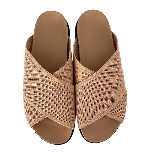Everlane The ReKnit Form Crossover Sandal Caramel Tan Size 10 NWOB - Picture 5 of 9